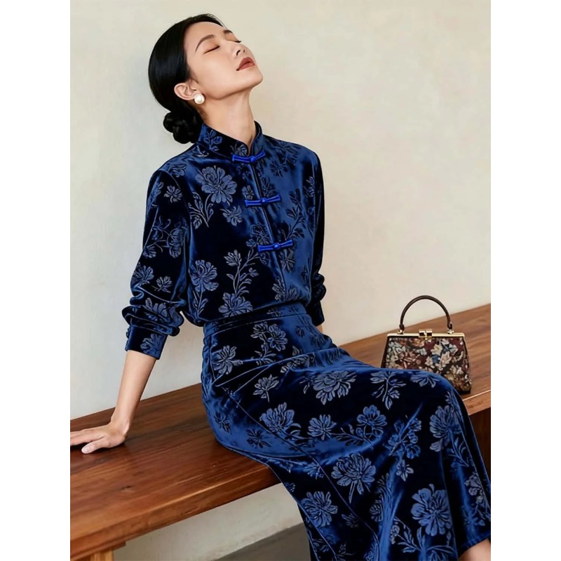 طقم نسائي جديد من قطعتين بنمط  - مراجعة Midi Skirt Floral وسعره