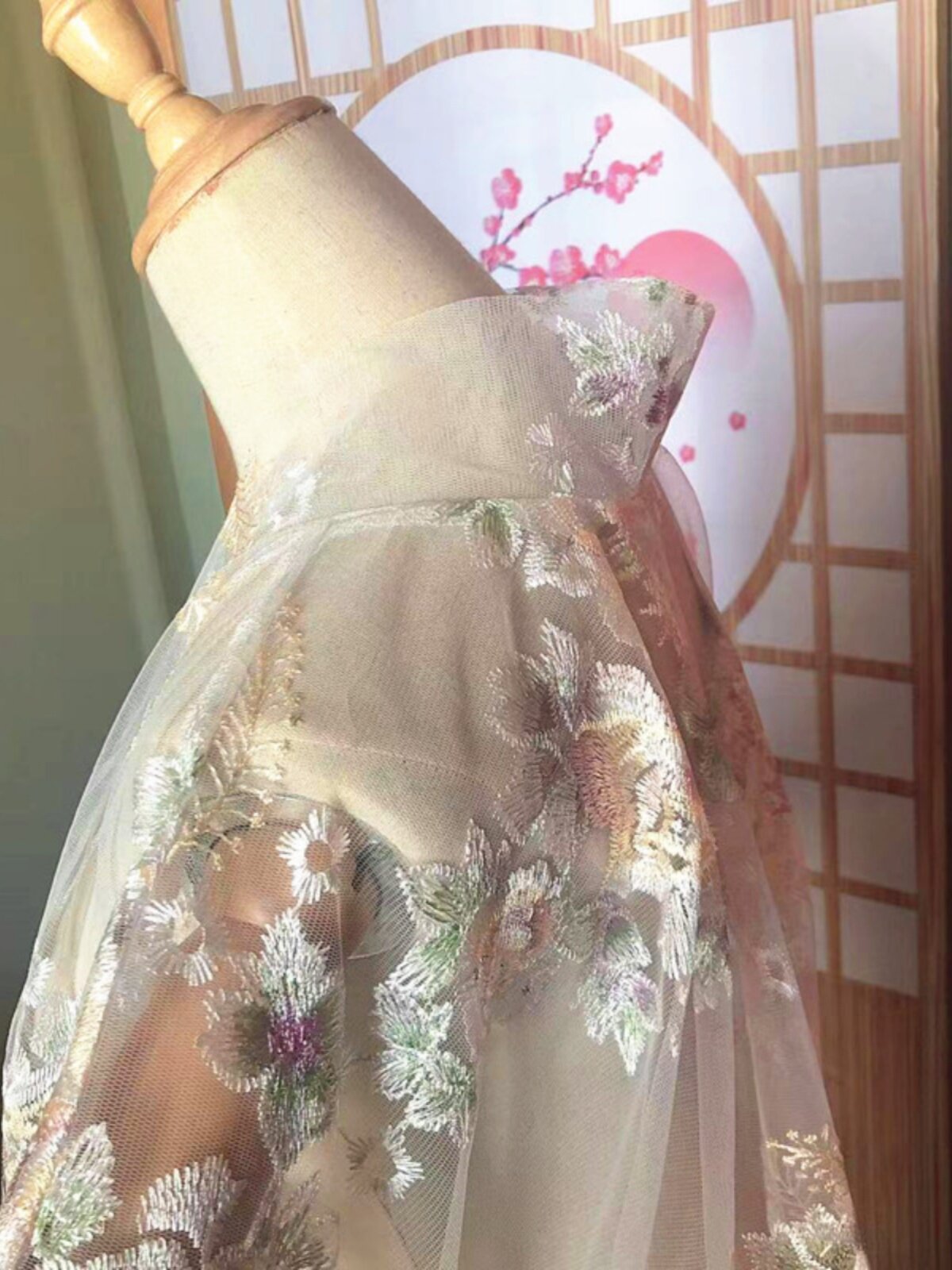 كيمونو طويل بتصميم ياباني مع ت - مراجعة Kimono Sheer Floral وسعره